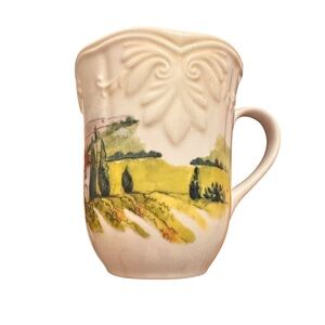 Lenox Butlers Pantry  Vintage Tuscan Sun Village Mug 14oz Coffee Tea